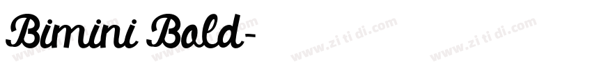 Bimini Bold字体转换